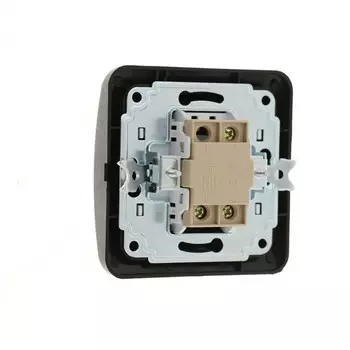 Выключатель проходной Luazon Lighting "Орион", 10 А, 1 клавиша, скрытый, черный