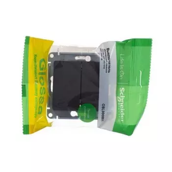 Выключатель SchE GSL000851 Glossa, СП, 10А, 2 клавиши, цвет шоколад