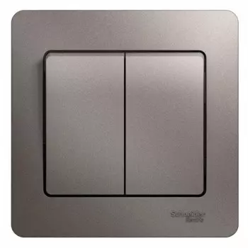 Выключатель SchE GSL001252 Glossa, СП, 10А, 2 клавиши,