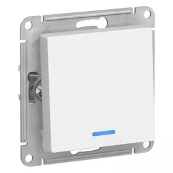 Выключатель SE ATLASDESIGN, 10 А, 1 клавиша, IP20, скрытый, с подсветкой, белый, ATN001013