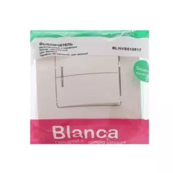 Выключатель SE Blanca, 10 А, 2 клавиши, IP20, скрытый, с подсветкой, бежевый, BLNVS010517