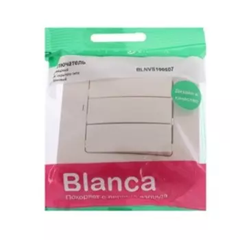 Выключатель SE Blanca, 10 А, 3 клавиши, IP20, скрытый, бежевый, BLNVS100507