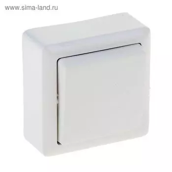 Выключатель SE "Хит", 6 А, 1 клавиша, IP20, накладной, белый, VA16-131-B