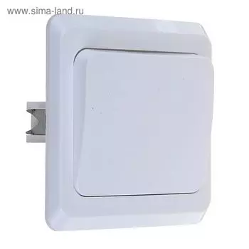 Выключатель SE "Этюд", 10 А, 1 клавиша, IP20, скрытый, белый, BC10-001B