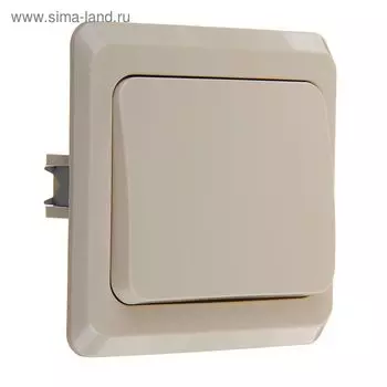 Выключатель SE "Этюд", 10 А, 1 клавиша, IP20, скрытый, кремовый, BC10-001K