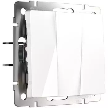 Выключатель трехклавишный WL01-SW-3G, белый