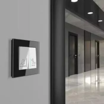 Выключатель W1120801, двухклавишный, для отелей, белый