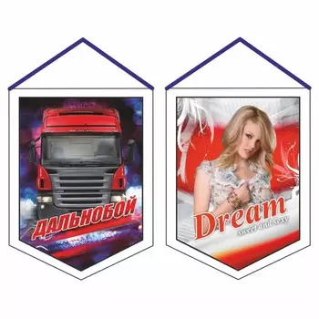 Вымпел "Девушка", вид №8, 100 х 140 мм, двусторонний