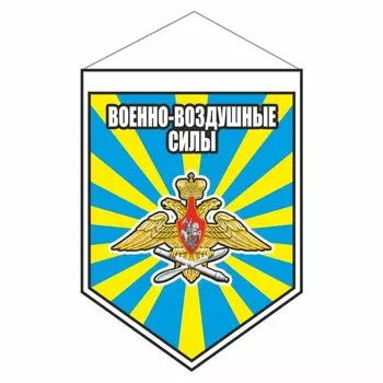 Вымпел-щит "Военно-Воздушные силы", 80 х 110 мм, пластик, двусторонний