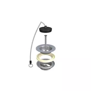 Выпуск для раковины BONOMINI 0926CN54B7WZ, 1 1/4", нержавеющая сталь, пробка на цепочке