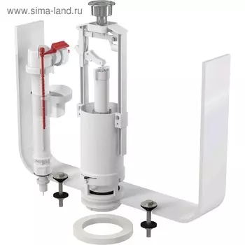 Выпускной комплект Alcaplast SA2000S 3/8" CHROM, со стоп кнопкой, нижней пласт. подводкой.