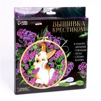 Вышивка на пяльцах «Кролик», 20 х 20 см