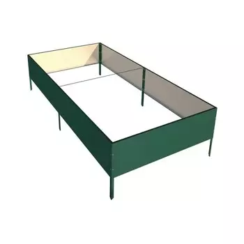 Высокая грядка оцинкованная с покрытием 0,7*2м, RAL6005 зелёный