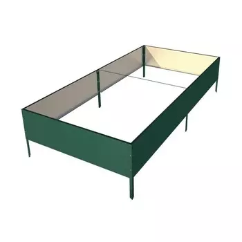 Высокая грядка оцинкованная с покрытием 1*2м, RAL6005 зелёный