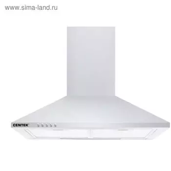 Вытяжка Centek CT-1820-60, каминная, 800 м3/ч, 3 скорости, 59.5 см, белая