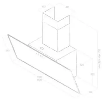 Вытяжка Elica SHIRE WH/A/60 No Plug, каминная, 1200 м3/ч, 2 скорости, 60 см, белая