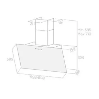 Вытяжка Elica SHIRE WH/A/90, наклонная, 1200 м3/ч, 3 скорости, 90 см, белая/стекло