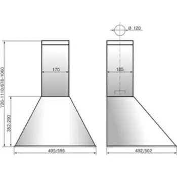 Вытяжка Elikor «Эпсилон» 50П-430-П3Л, каминная, 430 м3/ч, 3 скорости, 50 см, медная/золотая