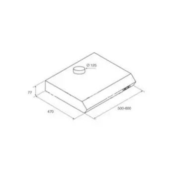 Вытяжка Jetair Senti SI/F/50, плоская, 290 м3/ч, 3 скорости, серебристая