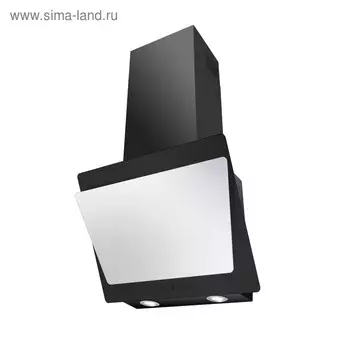 Вытяжка Körting KHC 67070 GW, наклонная, 750 м3/ч, 4 скорости, 60 см, чёрно-белая