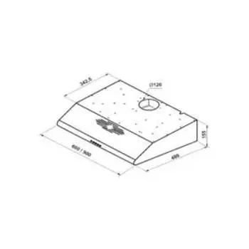 Вытяжка Körting KHT 6334 B, плоская, 350 м3/ч, 3 скорости, 60 см, бежевая