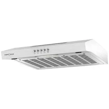 Вытяжка KRONA ERMINA 500 INOX PB, плоская, 455 м3/ч, 3 скорости, 50 см, серебристая