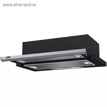 Вытяжка KRONA KAMILLA slim 600, встраиваемая, 550 м3/ч, 3 скорости, 60 см, серебристая