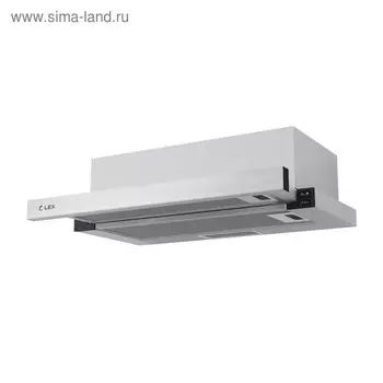 Вытяжка Lex HUBBLE 500, встраиваемая, 650 м3/ч, 2 скорости, 50 см, серебристая