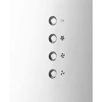 Вытяжка Lex Tubo 350, островная, 800 м3/ч, 3 скорости, серебристый