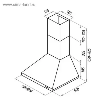 Вытяжка Maunfeld Aire 50, 3 скорости, белый