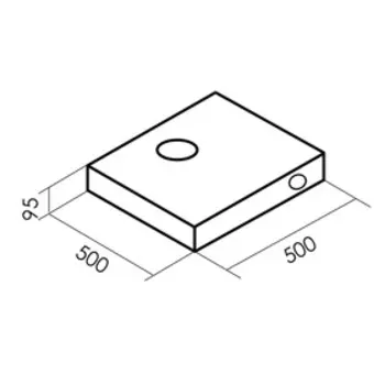Вытяжка MBS VALLOTA 150 BLACK, плоская, 650 м3/ч, 3 скорости, 50 см, чёрная