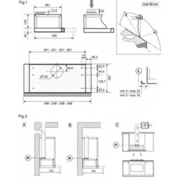 Вытяжка Zigmund & Shtain K 002.61 W, встраиваемая, 450 м3/час, 3 скорости, белая