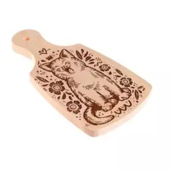 Разделочная доска для выжигания«Котик» 1323 см