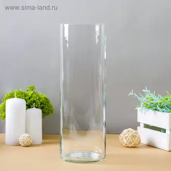 ваза "Цилиндр" d=100, h=300мм, V=2,1л из прозрачного стекла (без декора)