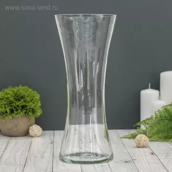 ваза С-53 h 300 мм. из прозрачного стекла (без декора)