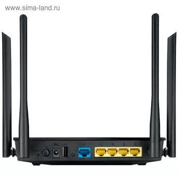 Wi-Fi роутер беспроводной Asus RT-AC1200, 10/100 Мбит, чёрный