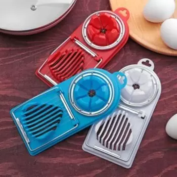 Яйцерезка с двумя видами нарезки Доляна, 1982 см, белая