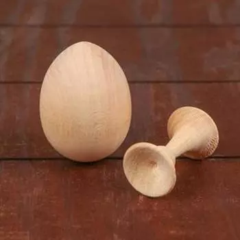 Яйцо под роспись с подставкой, деревянное