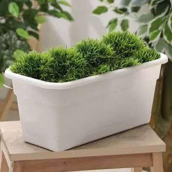 Ящик балконный для цветов, 40 см, мраморный