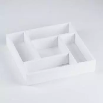 Ящик деревянный "Лабиринт" 25х25х5 см, цвет белый