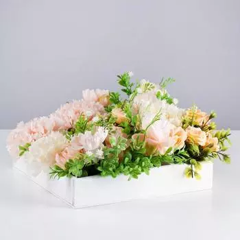 Ящик деревянный "Лабиринт" 25х25х5 см, цвет белый