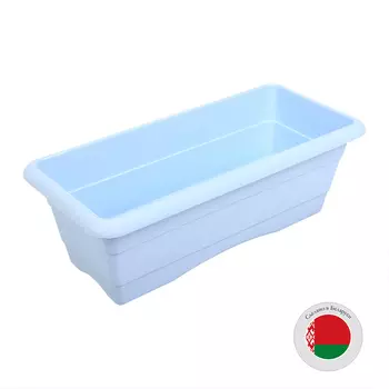 Ящик для цветов, 48 22 17 см, 10 л, голубой