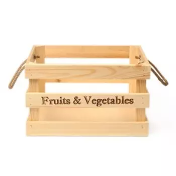 Ящик для овощей и фруктов, 35 28 21 см, деревянный, Greengo
