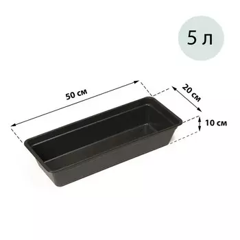 Ящик для рассады, 502010 см, 6 л, пластик, цвет МИКС, «Урожай-3 м»