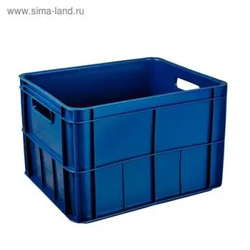Ящик пластиковый, 303П, 42х34х28см, синий