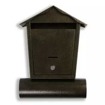 Ящик почтовый с замком, «Домик», бронзовый