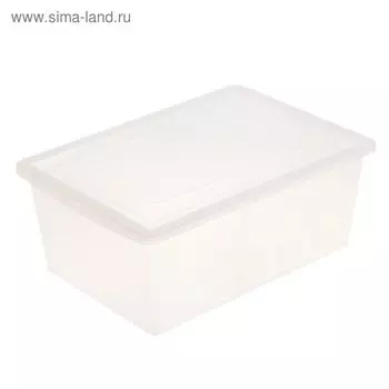 Контейнер универсальный для хранения с крышкой, объём 30л, цвет прозрачно-матовый