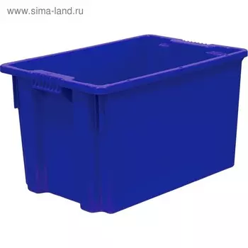 Ящик универсальный, сплошной 600х400х350 синий
