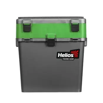 Ящик зимний HELIOS двухсекционный, цвет серо-салатовый