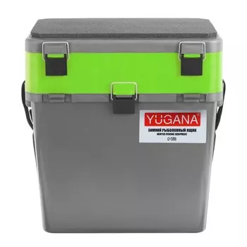 Ящик зимний YUGANA двухсекционный, цвет серо-салатовый